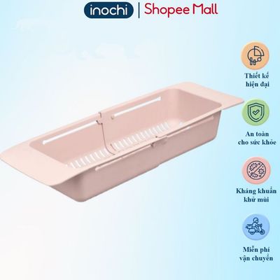 Khay rổ Inochi Yoko gác chậu, gấp gọn, ráo nước, đựng trái cây, úp chén bát, tiện lợi, bền đẹp.