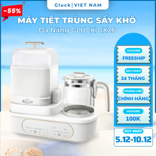  Máy Tiệt Trùng Sây Khô Bình Sữa Đa Năng 8in1 GLUCK GX26 - Đa Năng Tiện Lợi Bảo Hành Chính Hãng 