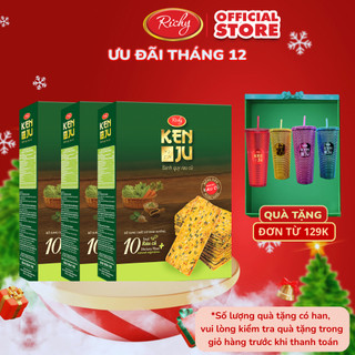   Tặng Ly Kenju Đơn 129K  Combo 2-3 Hộp Bánh Quy Kenju Richy Vị Rau Củ - Hộp 288g 