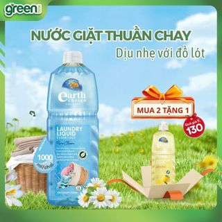  Nước giặt thuần chay giặt sạch vết bẩn trên đồ lót và quần áo giữ bền dáng đồ Earth Choice Úc chai x .1L 