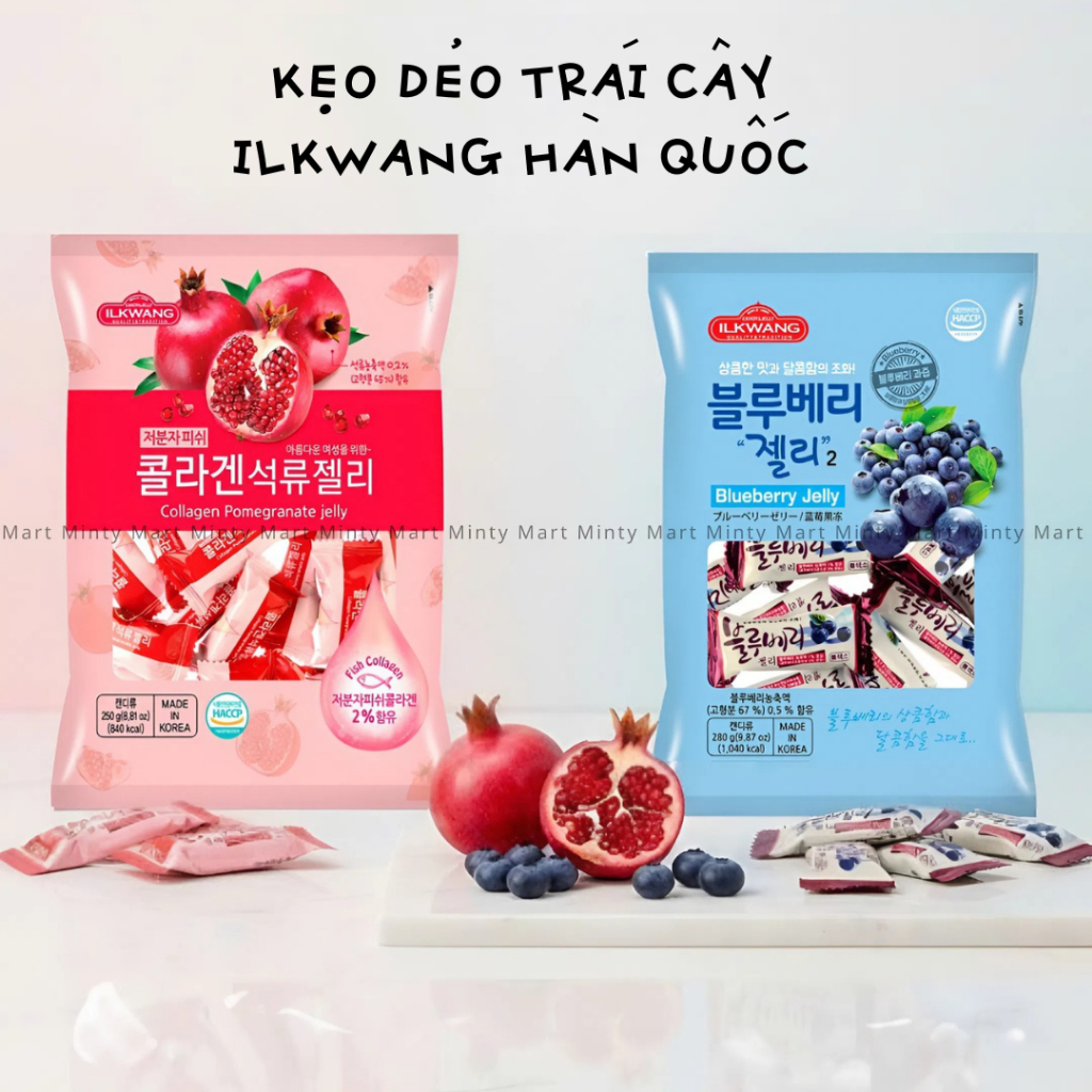 🍬 KẸO DẺO TRÁI CÂY CAO CẤP ILKWANG – HÀN QUỐC 🍬