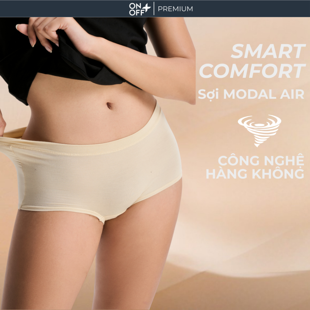 Quần lót hàng không Micro Modal air Premium trải nghiệm mới mềm mát kháng khuẩn dáng boyshort ONOFF 