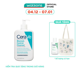  Sữa Rửa Mặt Cerave Cho Da Dầu Mụn Blemish Control Cleanser 473ml 