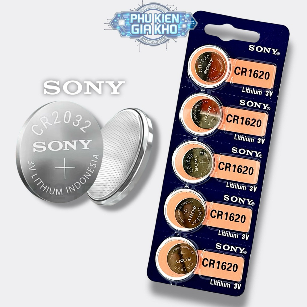 [Vỉ 5 Viên] Pin Lithium SONY 3V - Pin Đồng Hồ CR1616, CR1620, CR1632, CR2016, CR2025, CR2032