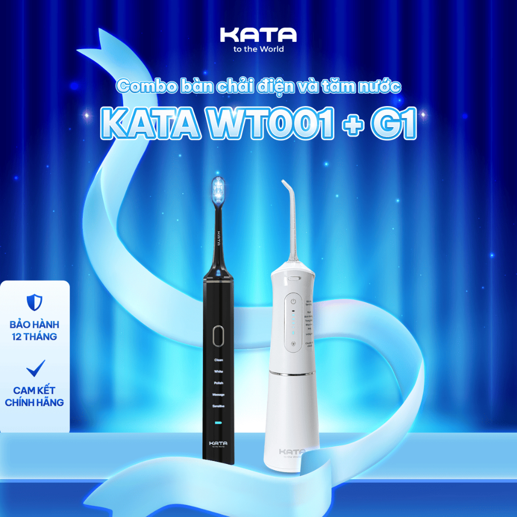 Máy tăm nước KATA G1, thiết kế thông minh, nhiều chế độ làm sạch phù hợp mọi lứa tuổi
