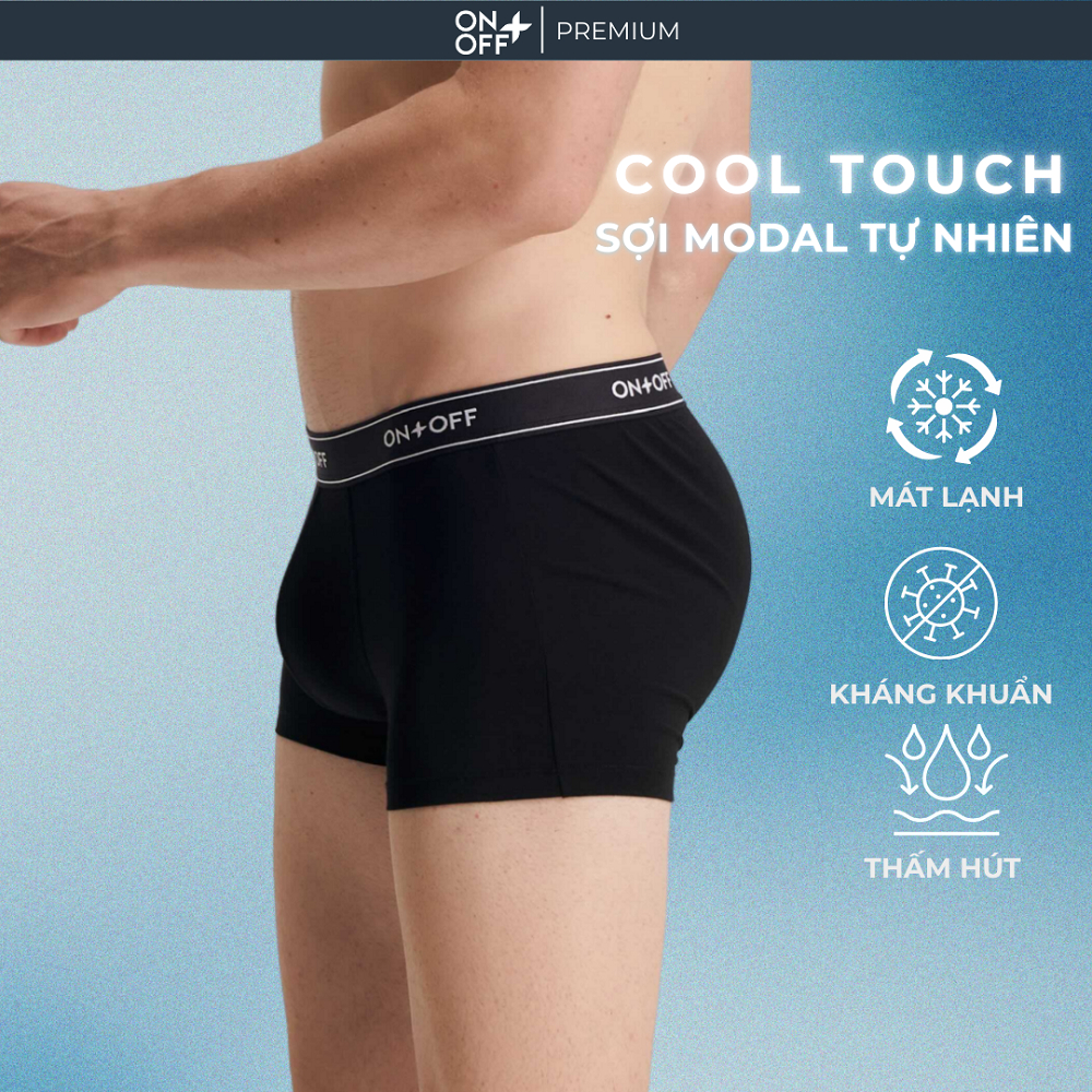 Quần lót cotton modal nam dáng trunk ONOFF PREMIUM mềm mại kháng khuẩn thự nhiên thấm hút vượt trội 