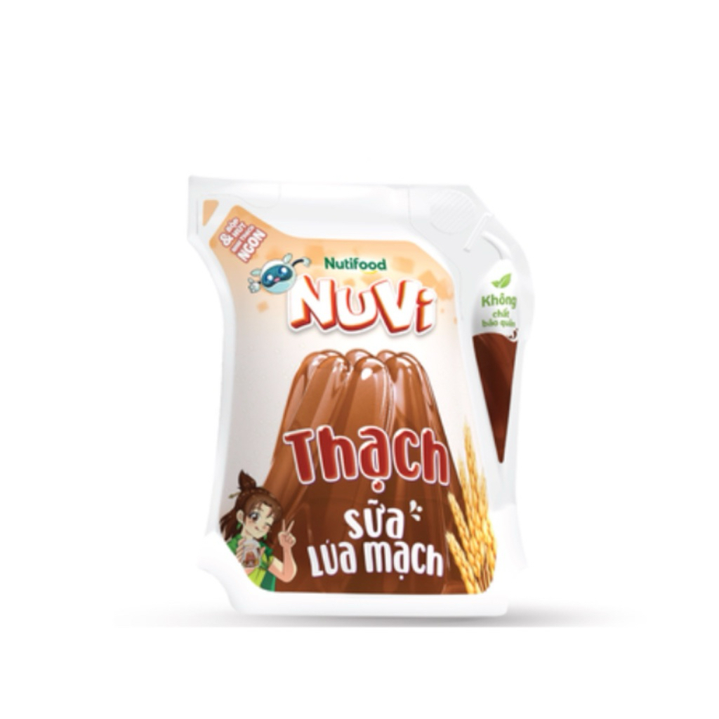 [ 4 túi ] NuVi Thạch Sữa Lúa Mạch Túi 110ml
