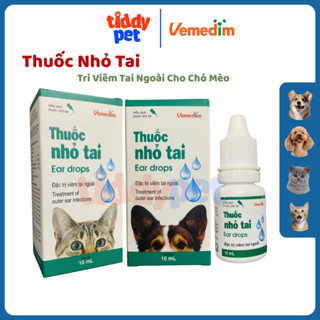 VMD Chai Nhỏ Tai Tri Viêm Tai Ngoài Cho Chó Mèo - Chai 10ml