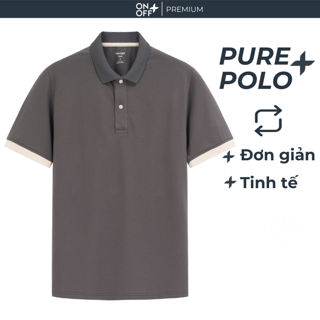 Áo Polo nam màu trơn tinh tế thanh lịch thoáng mát ONOFF - 18TP25S466