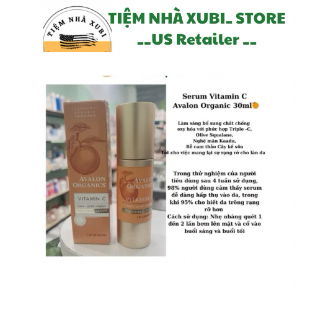 [Mỹ] Serum làm sáng da Avalon Organics với Vitamin C 30ml