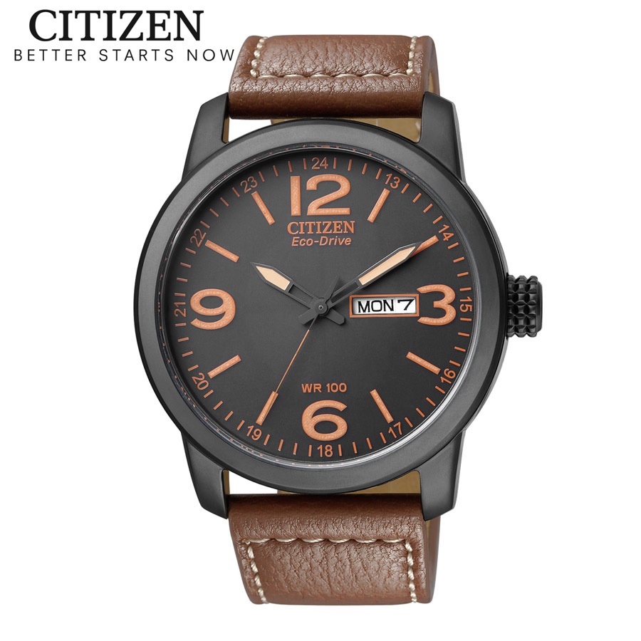 Đồng Hồ Nam Citizen Eco-Drive Dây Da BM8475-26E - Mặt Đen (42mm)