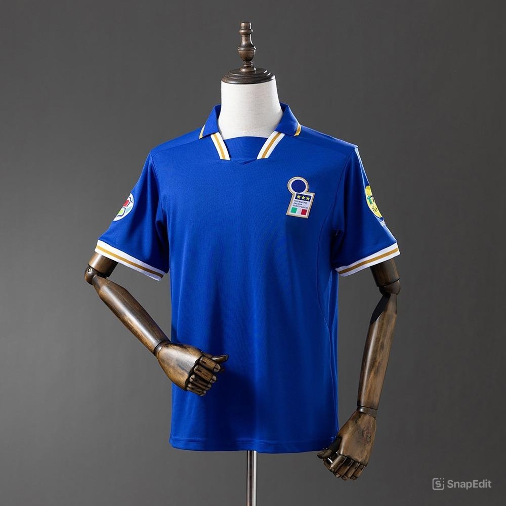 Áo Bóng Đá Retro Tuyển Ý 1996 - Sân Nhà bản cao cấp vải Cotton Polyester