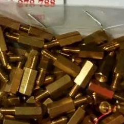 CỌC ĐỒNG REN 3 LY DÀI 1cm combo  50 cái