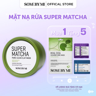   SP Live  Some By Mi Mặt nạ đất sét trà xanh Super Matcha Pore Clean Clay Mask 100g hỗ trợ làm sạch mụn đầu đen 