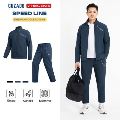 Bộ Thu Đông Nam GUZADO Vải Gió Cao Cấp Chắn Gió, Chống Bám Bụi Tốt, Form Thể Thao Trẻ Trung MBG2502-MCBG25W016