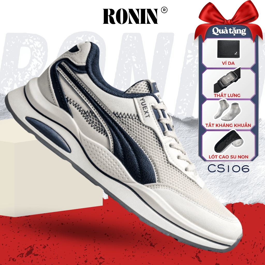 Giày Thể Thao RONIN CS106 Đế Đúc Cao Su Non Bển Bỉ Cực Êm Chạy Bộ Tập Gym Chơi PickleBall