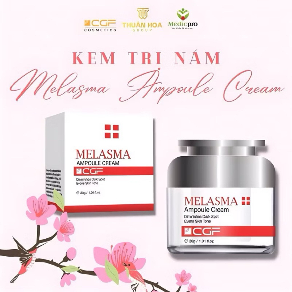 Kem  Nám Anh Đào CGF Melasma Ampoule Cream 30ml - Dưỡng Trắng Da, Giảm Nám, Tàn Nhang