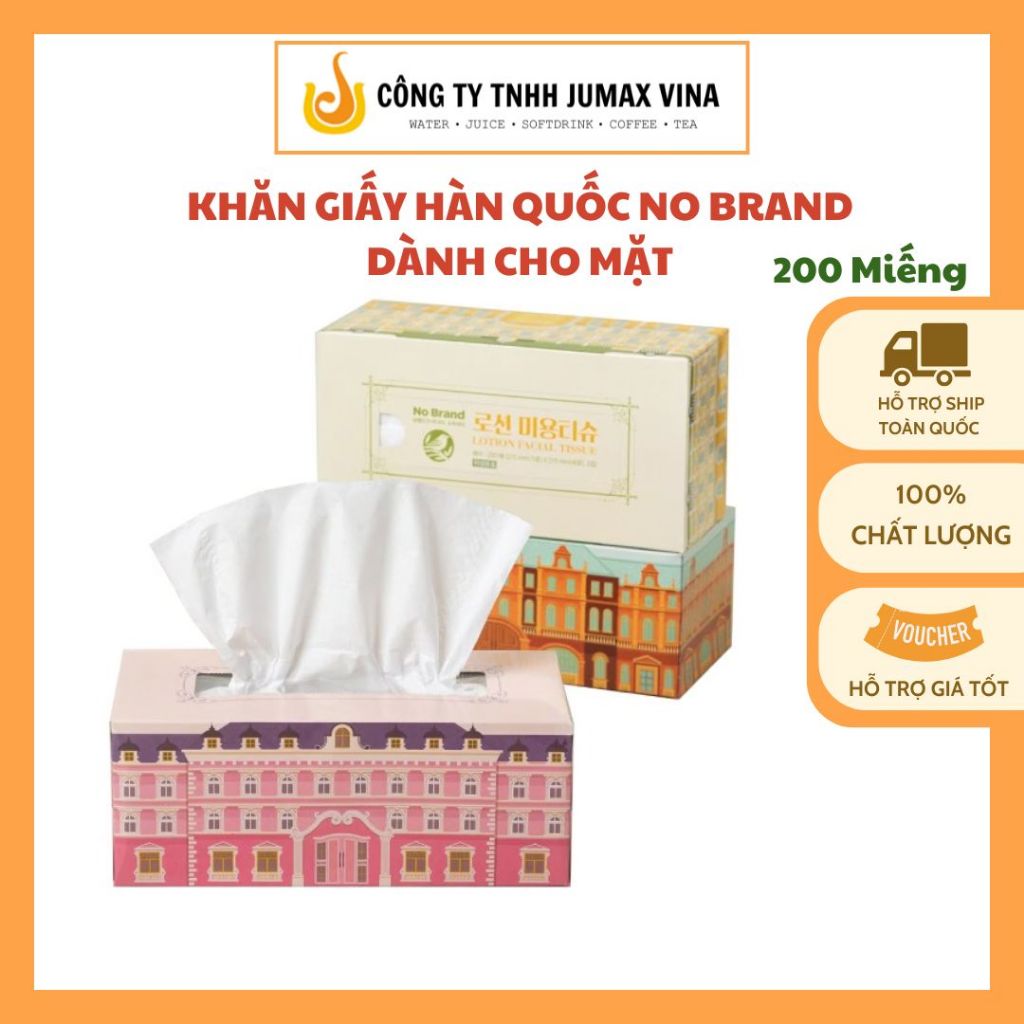 Khăn Giấy Emart No Brand Cao Cấp Dành Cho Mặt 200 Miếng