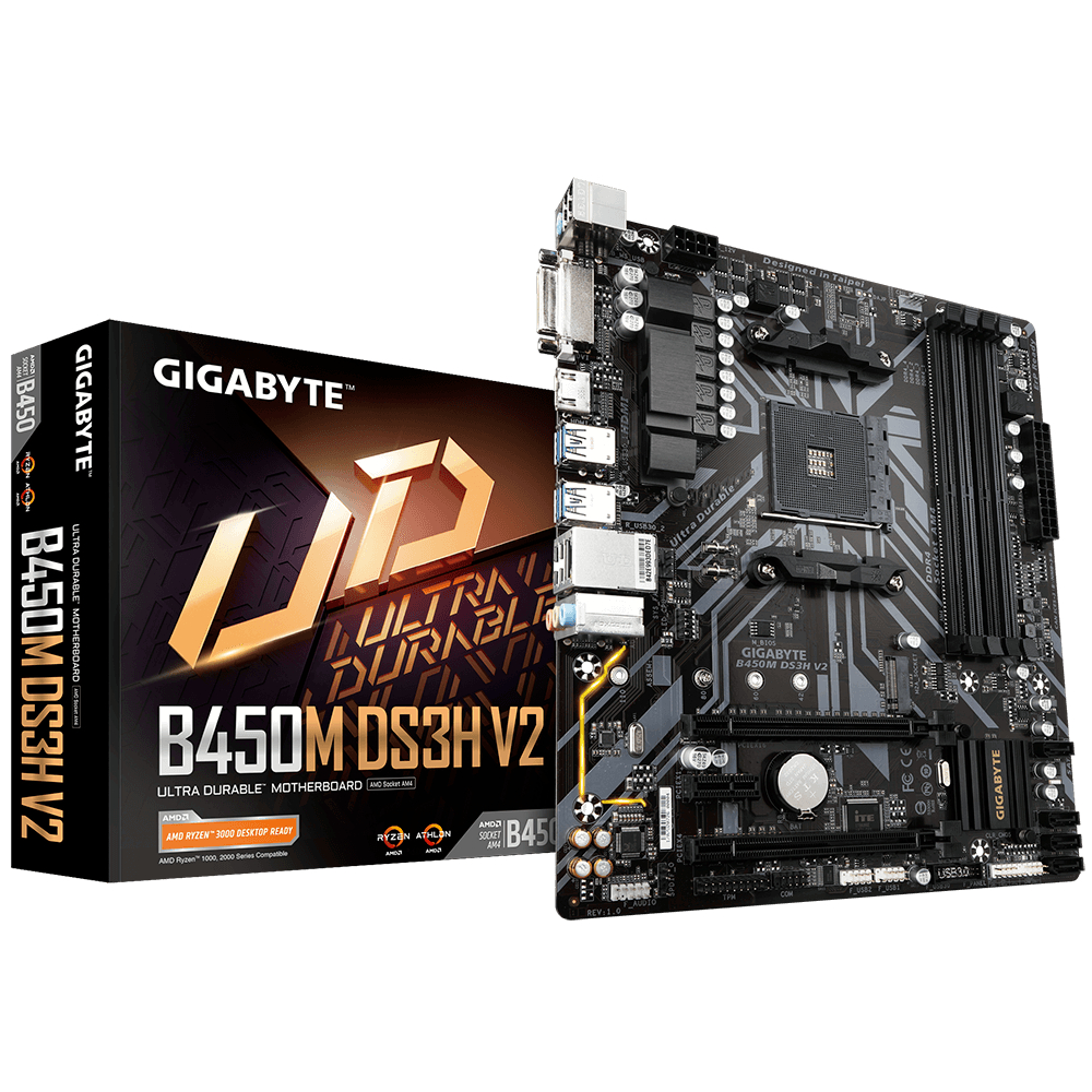 Mainboard Gigabyte B450M DS3H V2 | 4 khe DDR4