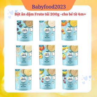 Bột ăn dặm Fruto Nga đủ vị cho bé từ 4m+.