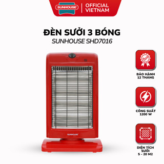  Đèn Sưởi 3 Bóng Sunhouse SHD7016 Tốc Độ Làm Ẩm Nhanh Toả Nhiệt Đều Sử Dụng Tiện Lợi Bảo Hành 1 Năm 
