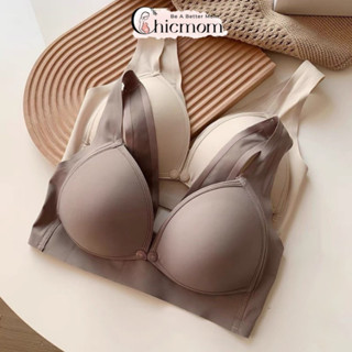 Áo lót bầu Chicmom chất liệu su non cho con bú và sau sinh không gọng nâng đỡ chống chảy sệ cho mẹ bầu mới CM165
