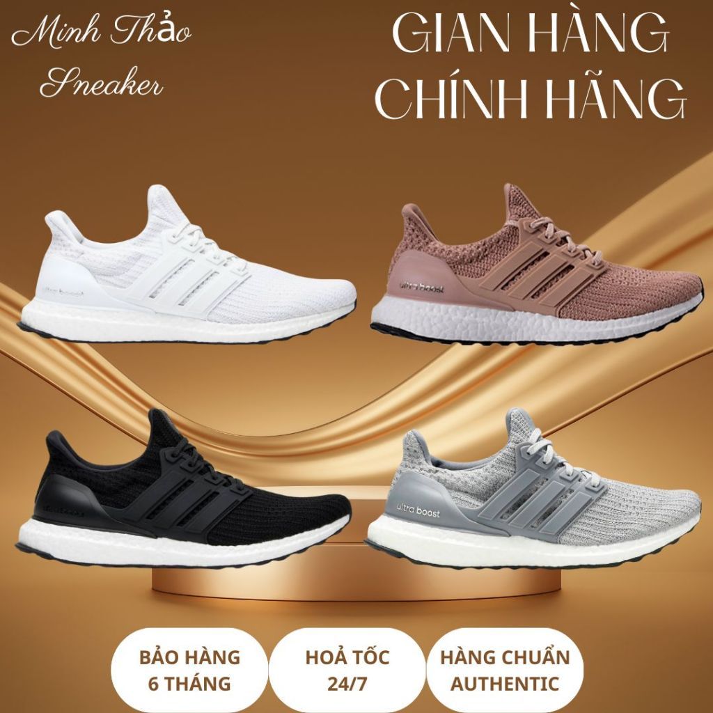 [HÀNG CHÍNH HÃNG] Giày Adidas Ultra Boost 4.0. Giày Sneaker UB4 Chạy Bộ, Gym, Pickleball Nam Nữ