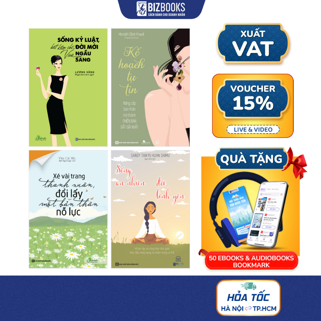 Sách Sống Kỷ Luật, Biết Kiềm Chế, Xé Vài Trang Thanh Xuân, Sống An Nhiên Đời Bình Yên, Kế Hoạch Tự T