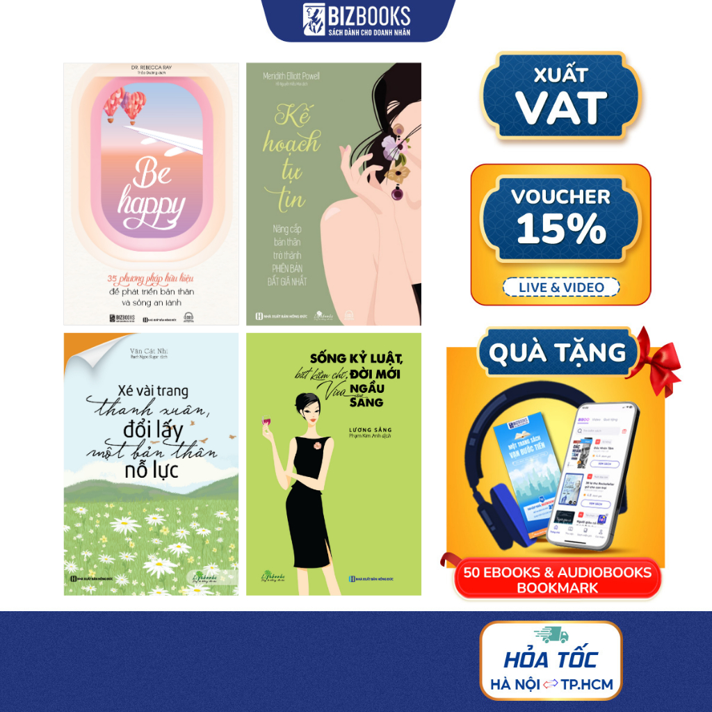 Sách Xé Vài Trang Thanh Xuân, Be Happy, Kế Hoạch Nâng Cấp Bản Thân, Sống Kỷ Luật Đời Mới Giàu Sang -