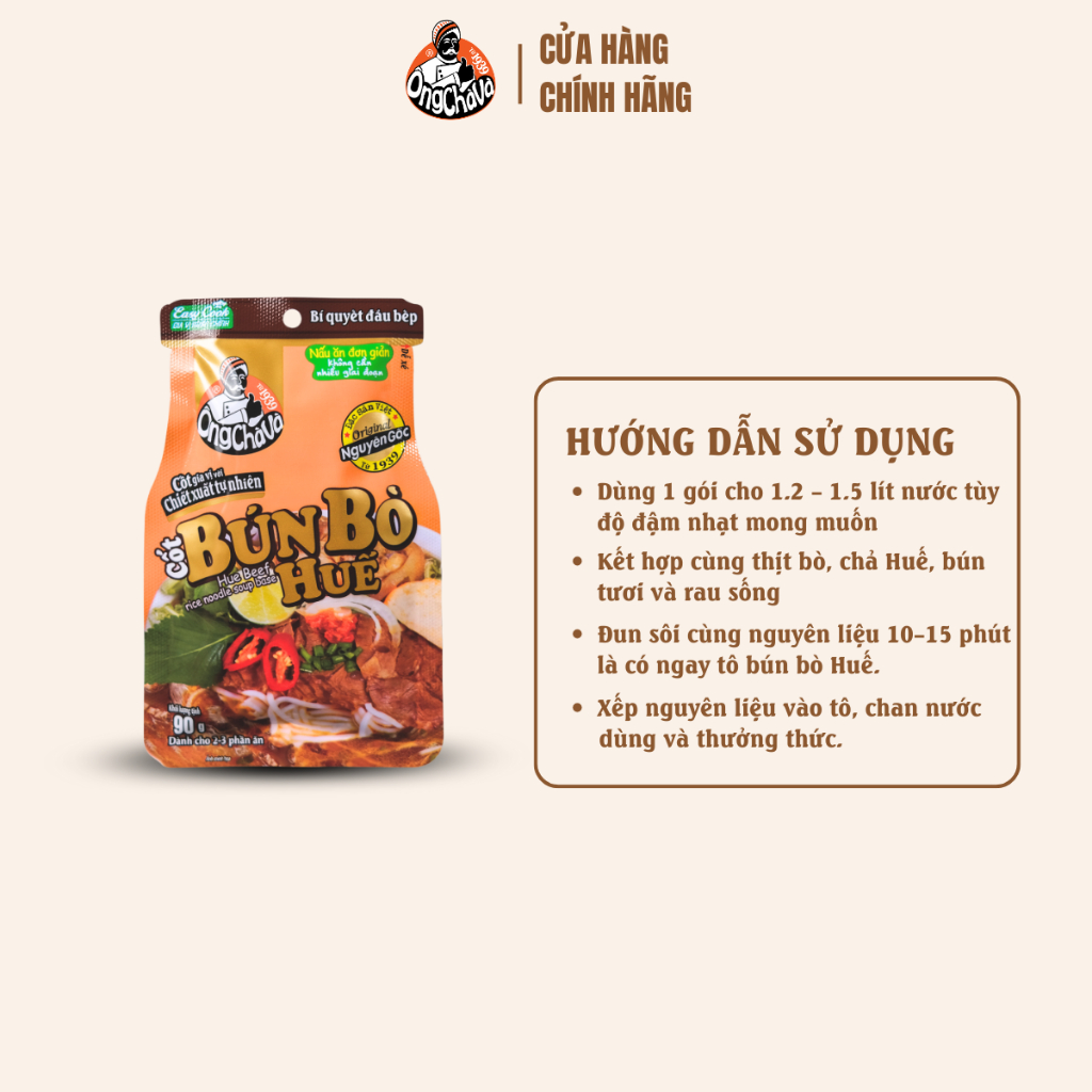 Cốt Bún Bò Huế thương hiệu Ông Chà Và 90gr - Hàng Chính Hãng