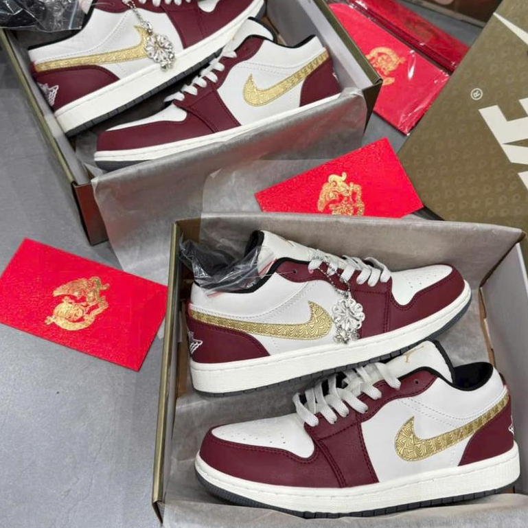 Giày Thể Thao JD1 Low SE Year of the Drangon - Giày JD1 Rồng Đỏ Full Box