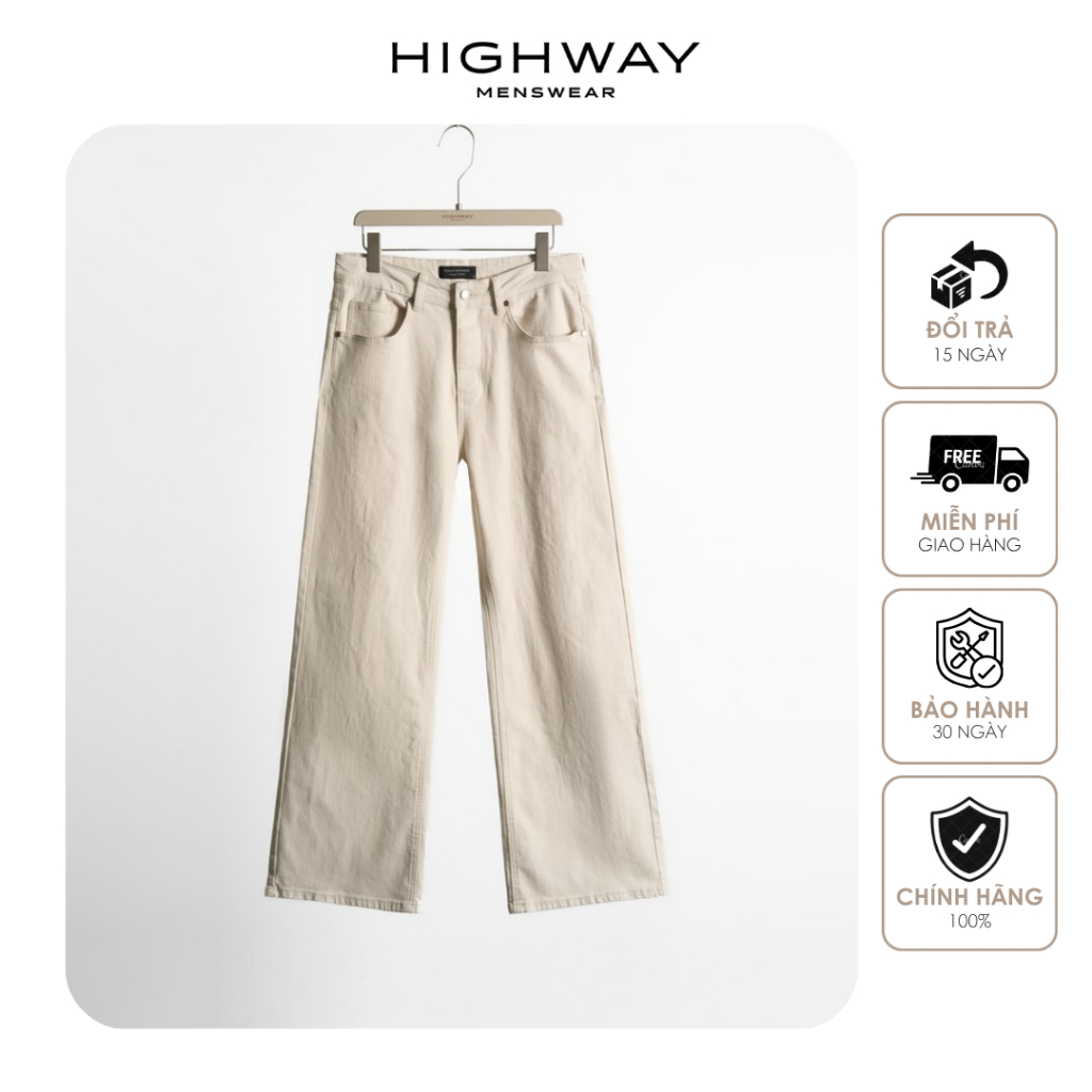 Quần Jeans nam Cotton phom ống đứng Highway (Menswear) Corbin