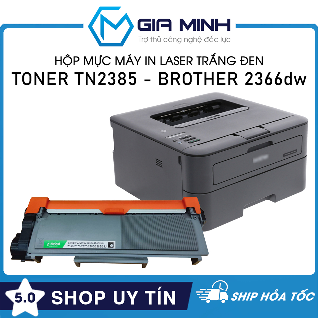 Hộp Mực Máy In Toner TN2385 - Tương Thích Máy In Laser Brother 2366dw - Full VAT - Full Box