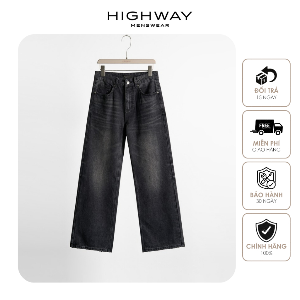 Quần Jeans nam Cotton phom Loose Fit Highway (Menswear) Slade