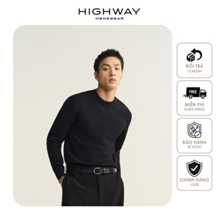  Áo len nam cổ tròn dệt vải Sợi Nhân Tạo chống xù Highway  Menswea  Billy 