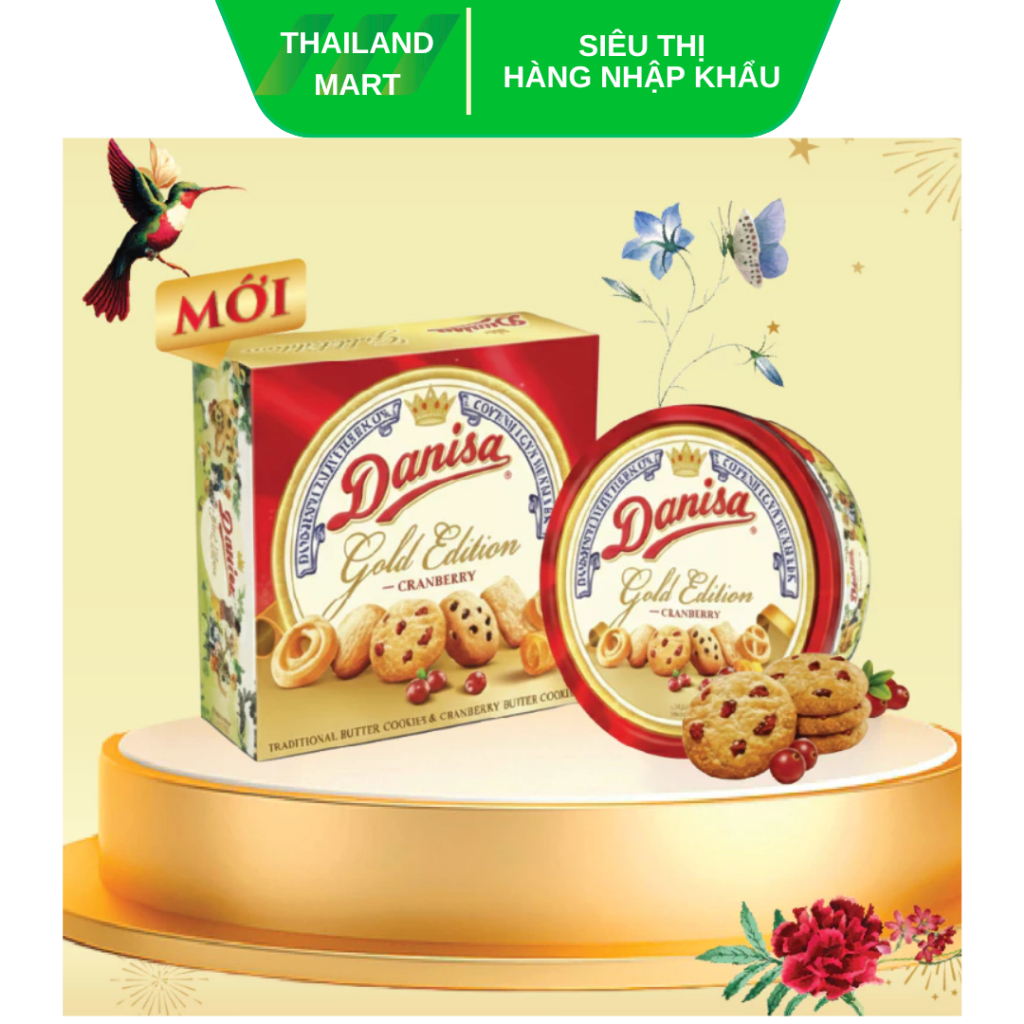 Danisa Bánh Quy Bơ Gold Edition Nam Việt Quất 607g - HÀNG TẾT