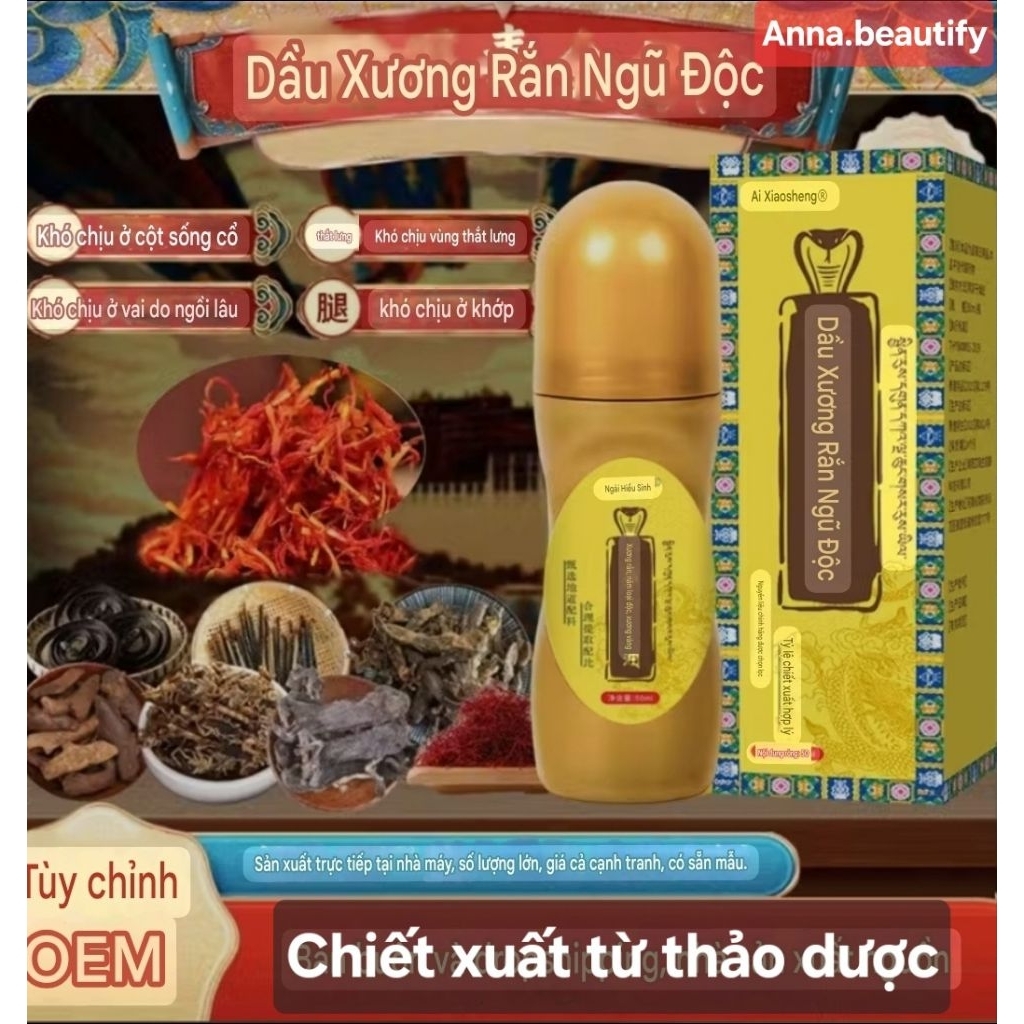 Dầu Lăn Xoa Bóp Xương Rắn giảm tình trạng đau nhức xương khớp