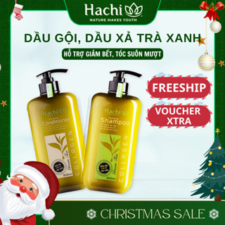  Combo gội xả trà xanh cho tóc dầu bết Green Tea Hachi Việt Nam hỗ trợ giảm dầu nhờn trên mái tóc 