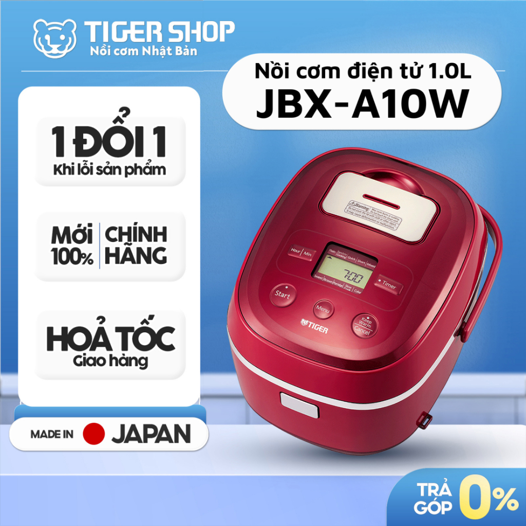 Nồi Cơm Điện Tử 5 trong 1 TIGER JBX-A10W (1.0L) [Có Hỏa Tốc - CHÍNH HÃNG]