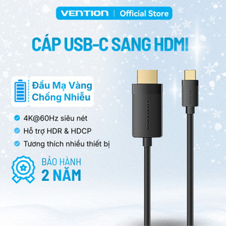 Cáp Chuyển Đổi Type C sang HDMI Vention 4K 60Hz Chuyển Đổi Tương Thích Giữa Điện Thoại Máy Tính TV 