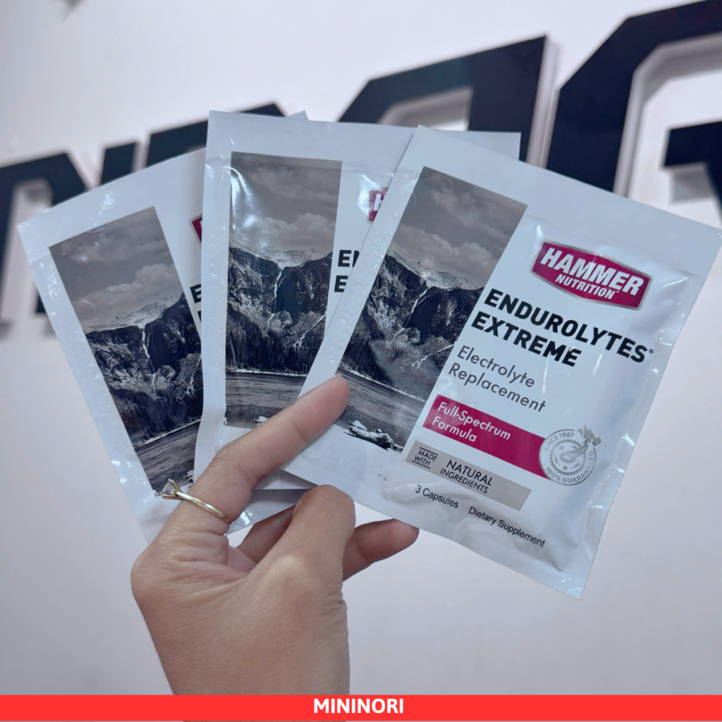 Gói muối điện giải Hammer Nutrition 3viên/ gói dùng trong thể thao chạy bộ đạp xe pickleball tennis