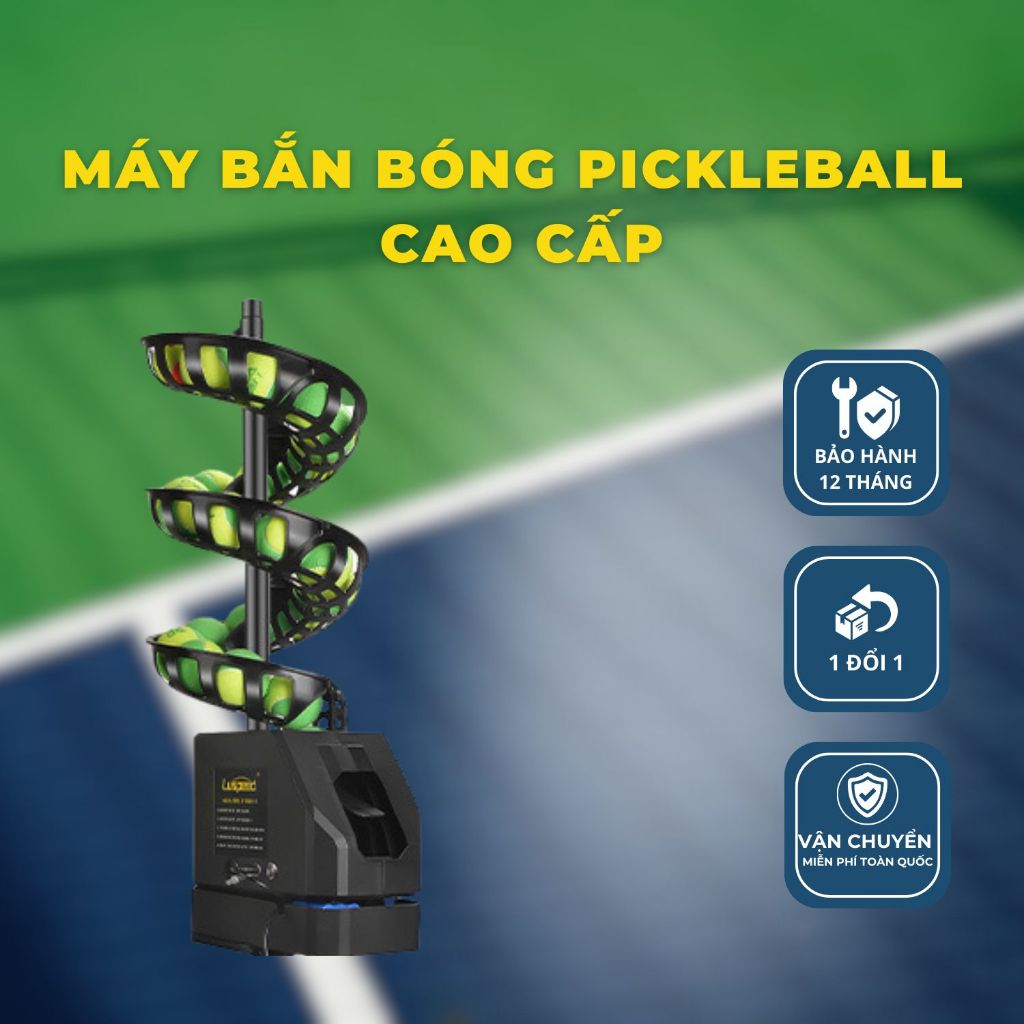 Combo Máy Bắn Bóng và Lưới Pickleball Luspeed Cao Cấp 2.0 Full Chức Năng
