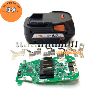 [M19] Vỏ, mạch AEG - RigGid 5S2P 18V - 5Ah nhận sạc zin 18650 (DIY633)