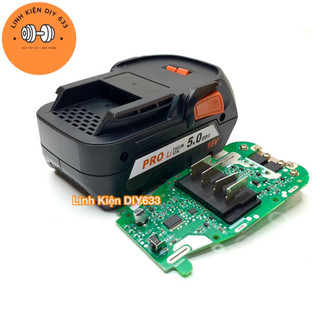 [M19] Vỏ, mạch AEG - RigGid 5S2P 18V - 5Ah nhận sạc zin 18650 (DIY633)