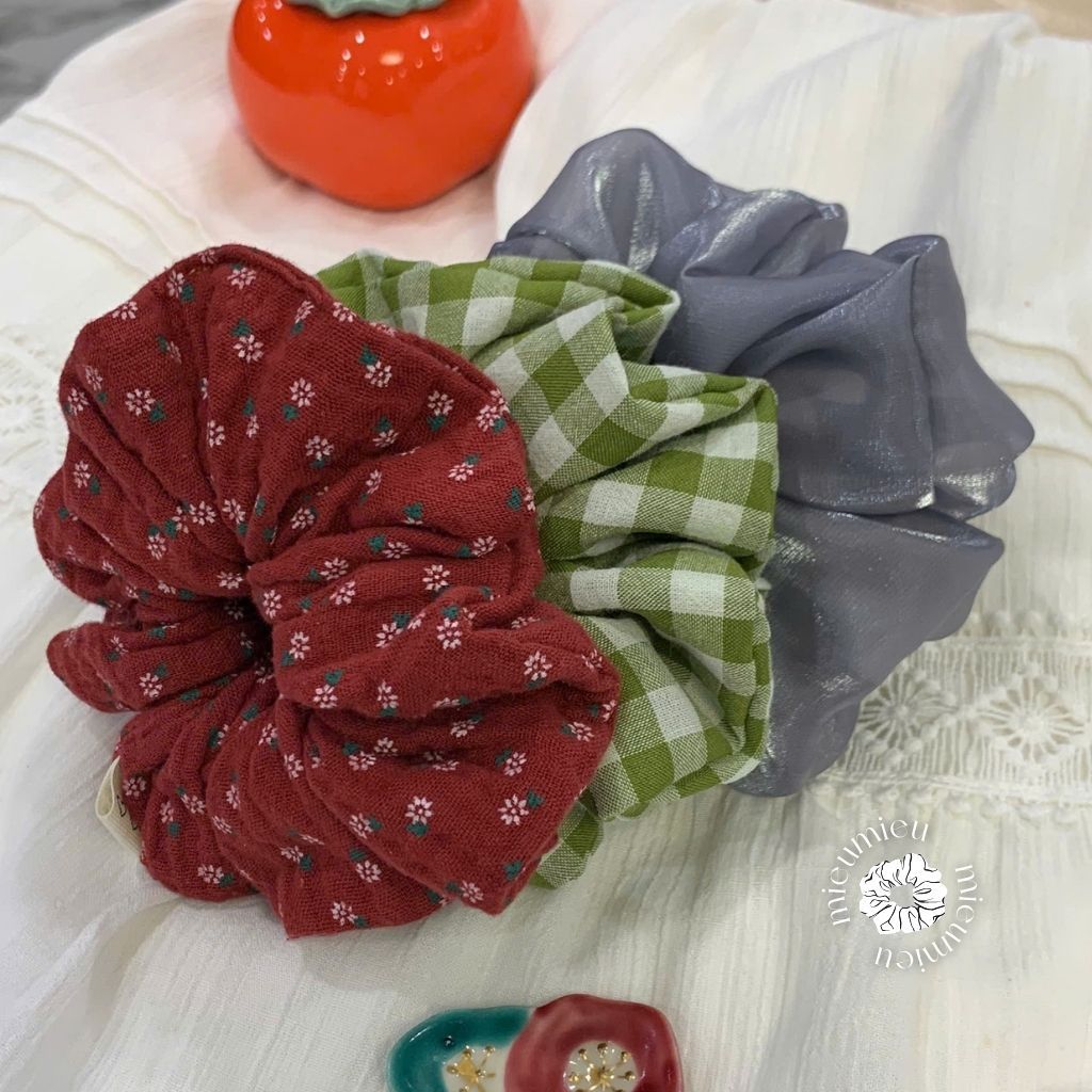 Cột tóc scrunchies handmade xinh xắn