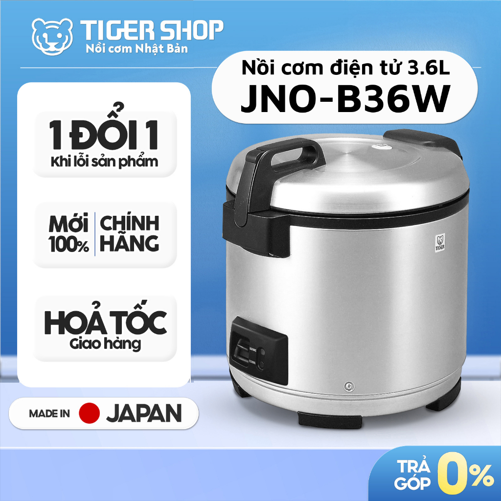 Nồi Cơm Điện Nắp Gài TIGER JNO-B36W 3.6 Lít [Có Hỏa Tốc - CHÍNH HÃNG]
