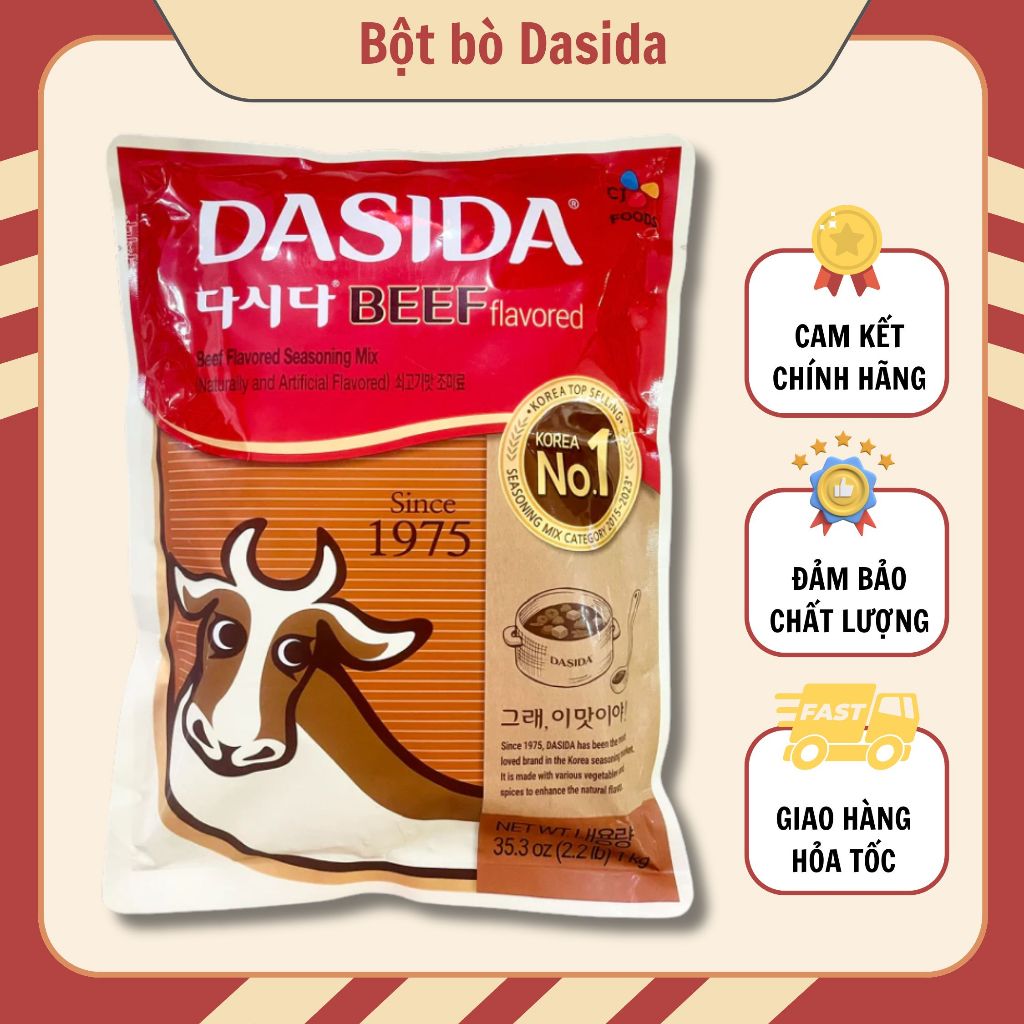 Bột bò Dasida 1kg Hàn Quốc CJ FOOD