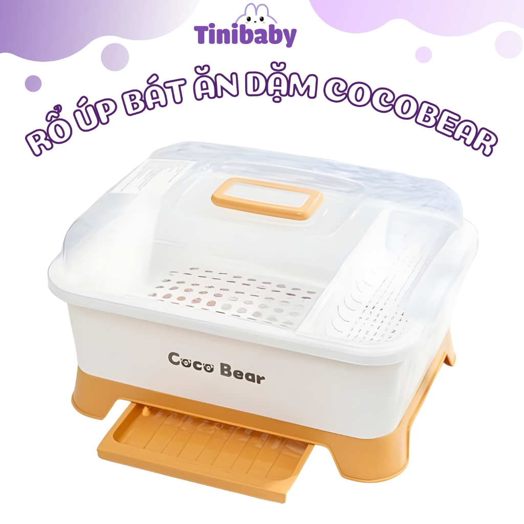 Rổ Úp Bát Cocobear Thoát Nước Nhanh An Toàn Úp Bát Đĩa Cốc Ly Giữ Khô Ráo Gọn Bếp Tiện Lợi Cho Mẹ Bé