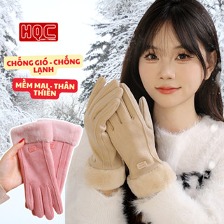 Găng tay nữ mùa đông nhiều màu lông vũ ấm áp thời trang sang trọng quý phái nhiều mẫu