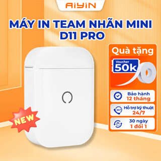  Máy in nhiệt mini cầm tay Ayin D11 kết nối bluetooth in mã QR barcode mã vạch ghi chú 